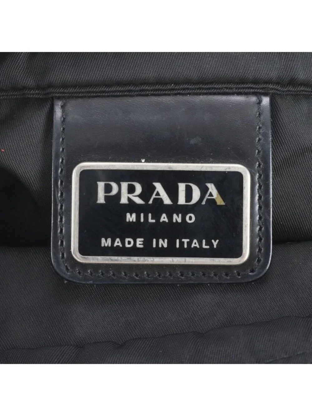 Prada Tessuto Nylon Triangle Logo Shoulder Bag Crossbody Messenger Black